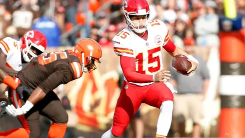 Patrick Mahomes vs. the Browns. (Getty)