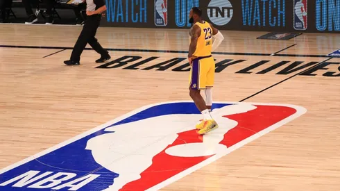 LeBron James of the Los Angeles Lakers in the 2020 bubble. (Getty)