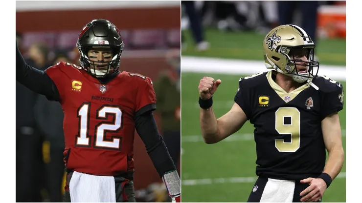 Tom Brady and Drew Brees will start in another chapter of a great rivalry. (Getty)