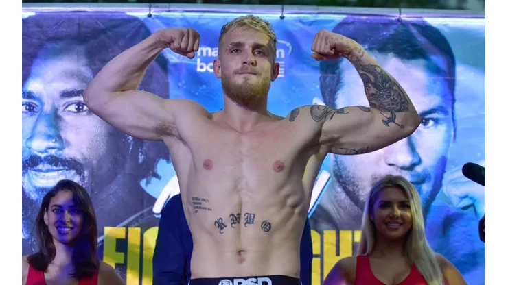 Jake Paul during the weigh-in for Miami Fight Night. (Getty)