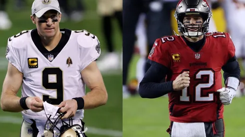 Drew Brees and Tom Brady have been texting each other in recent days. (Getty)
