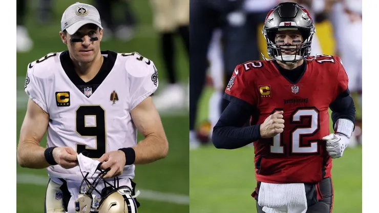 Drew Brees and Tom Brady have been texting each other in recent days. (Getty)