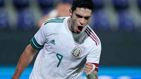 Mexico's Raúl Jiménez celebrates after scoring a goal (Getty).