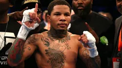 Gervonta Davis of The United States celebrates following his fight with Liam Walsh of England. (Getty)