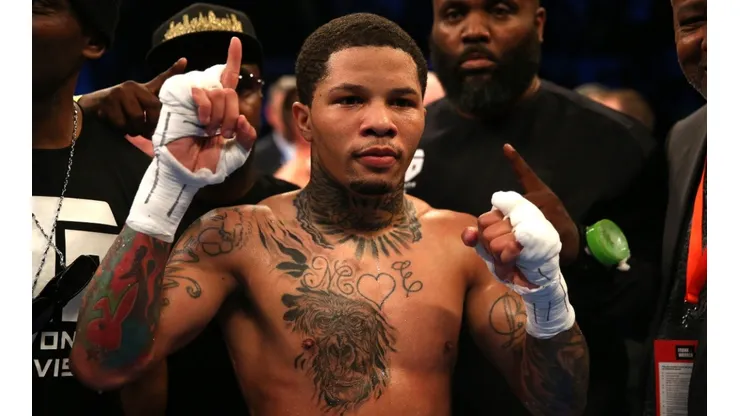 Gervonta Davis of The United States celebrates following his fight with Liam Walsh of England. (Getty)