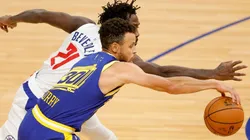 Stephen Curry & Patrick Beverley. (Getty)