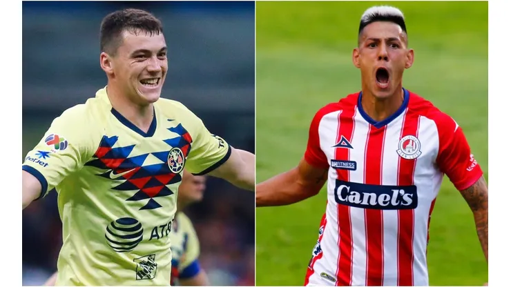 Club América's Federico Viñas (left) and Atlético San Luis' Mauro Quiroga (Getty).