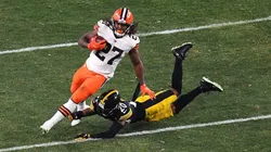 Kareem Hunt vs. the Steelers. (Getty)