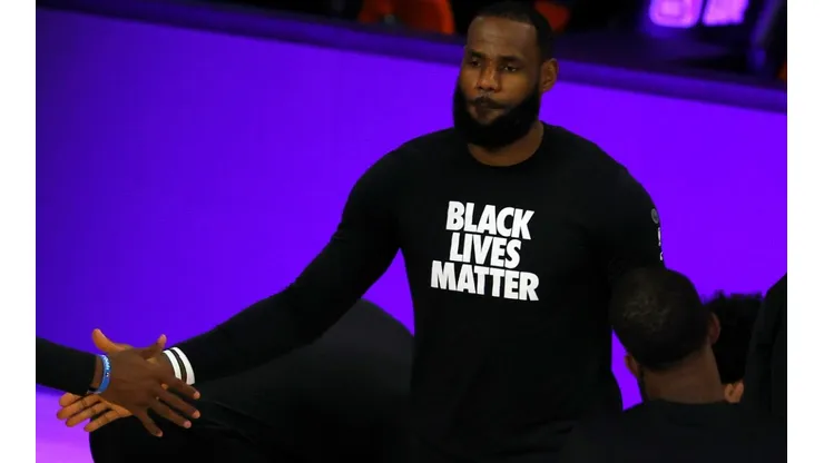 LeBron James isn't happy with the events taking part across America right now. (Getty)