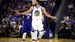 Stephen Curry & Patrick Beverley. (Getty)