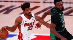 Jimmy Butler & Jaylen Brown. (Getty)