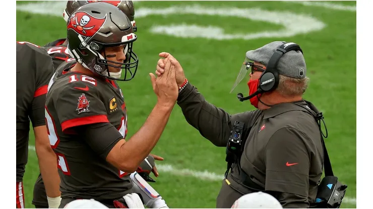 Tom Brady and Bruce Arians. (Getty)