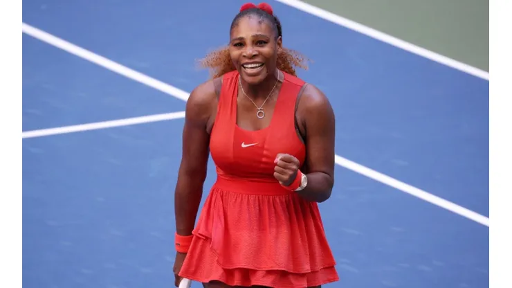 Serena Williams of the United States celebrates a win at the 2020 US Open. (Getty)