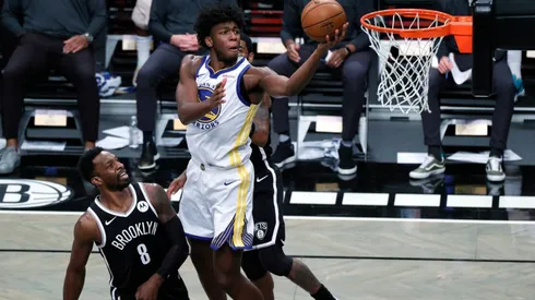 James Wiseman during a game vs Brooklyn Nets. (Getty)