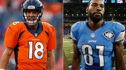 Peyton Manning (left) & Calvin Johnson. (Getty)