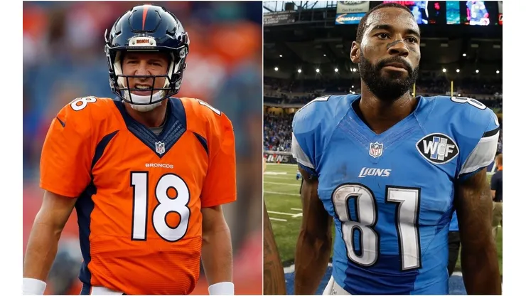 Peyton Manning (left) & Calvin Johnson. (Getty)