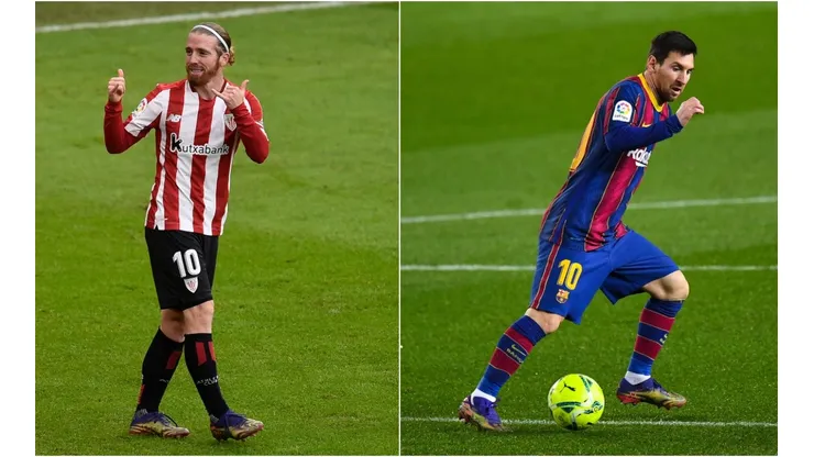 Iker Muniain and Lionel Messi, (Getty)