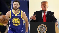 Stephen Curry (left) & Donald Trump. (Getty)