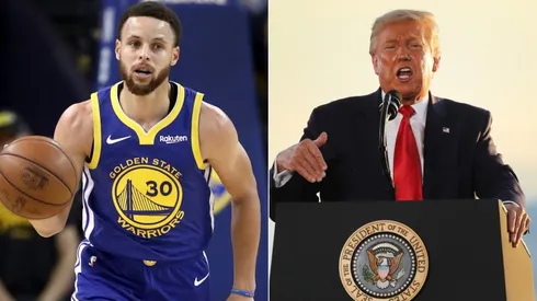 Stephen Curry (left) & Donald Trump. (Getty)