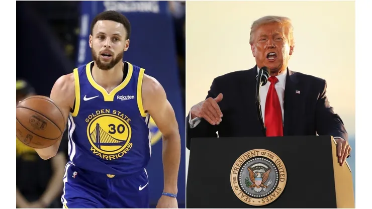 Stephen Curry (left) & Donald Trump. (Getty)