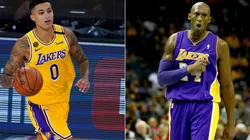 Kyle Kuzma shared a very heartwarming video of himself and Kobe Bryant. (Getty)