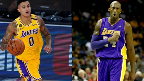 Kyle Kuzma shared a very heartwarming video of himself and Kobe Bryant. (Getty)