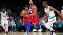 Derrick Rose vs. the Celtics. (Getty)