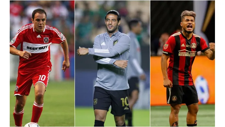 Cuauhtemoc Blanco, Carlos Vela and Josef Martinez. (Getty)