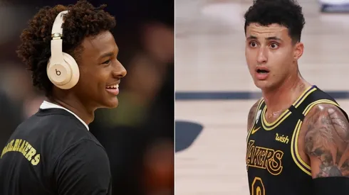 Bronny James (left) & Kyle Kuzma. (Getty)
