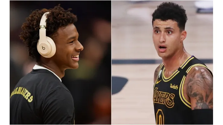 Bronny James (left) & Kyle Kuzma. (Getty)