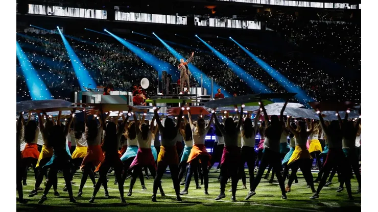 Justin Timberlake performs during the Pepsi Super Bowl 2018 Halftime Show. (Getty)