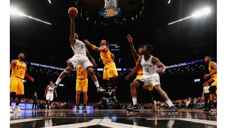 Sean Kilpatrick of the Brooklyn Nets shoots against the Cleveland Cavaliers. (Getty)