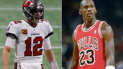 Tom Brady (left) & Michael Jordan. (Getty)