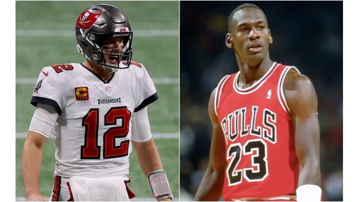 Tom Brady (left) & Michael Jordan. (Getty)
