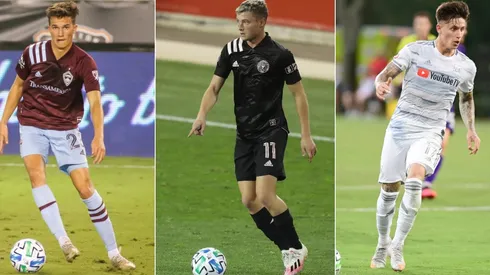 Cole Bassett, Matias Pellegrini and Brian Rodriguez. (Getty)