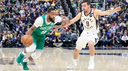 Brad Wanamaker (left) of the Boston Celtics dribbles the ball against the Indiana Pacers. (Getty)