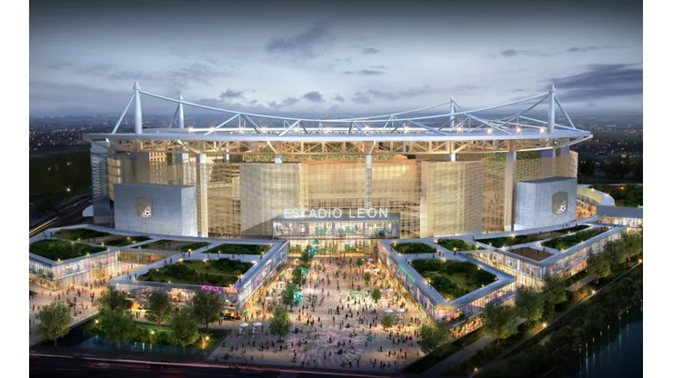 Render of the new Club León stadium. (HKS Architects)