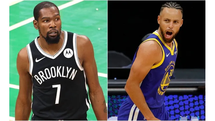 Kevin Durant (left) & Stephen Curry. (Getty)