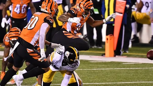 Vonn Bell rocked JuJu Smith-Schuster. (Getty)