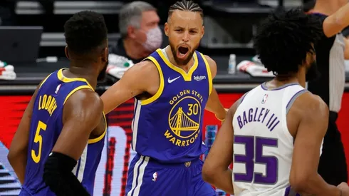 Stephen Curry vs. the Kings. (Getty)