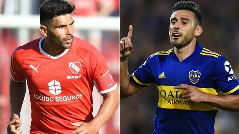 Silvio Romero of Independiente (left) and Eduardo Salvio of Boca Juniors (Getty).