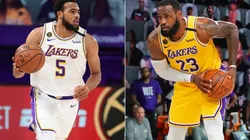 Talen Horton-Tucker (left) & LeBron James. (Getty)