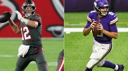 Tom Brady and Kirk Cousins go toe to toe this Sunday. (Getty)