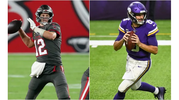 Tom Brady and Kirk Cousins go toe to toe this Sunday. (Getty)