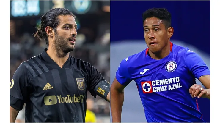 Carlos Vela of LAFC (left) and Luis Romo of Cruz Azul (Getty).