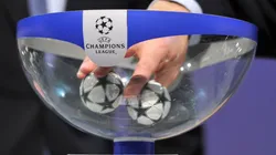 Gianni Infantino, UEFA General Secretary, draws a ball during the UEFA Champions League qualifying round draw. (Getty)