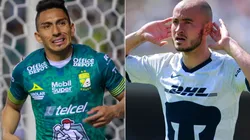 León's Ángel Mena (left) and Pumas' Carlos González (Getty).