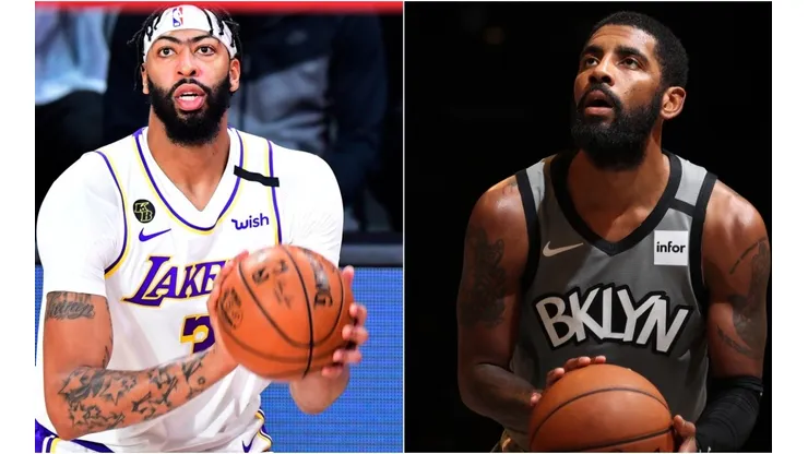Anthony Davis (left) & Kyrie Irving. (Getty)