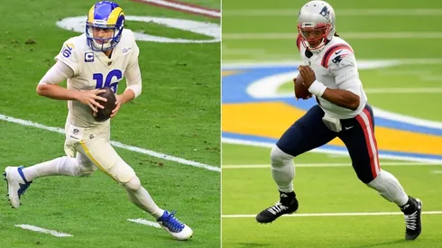 Jared Goff (left) & Cam Newton. (Getty)