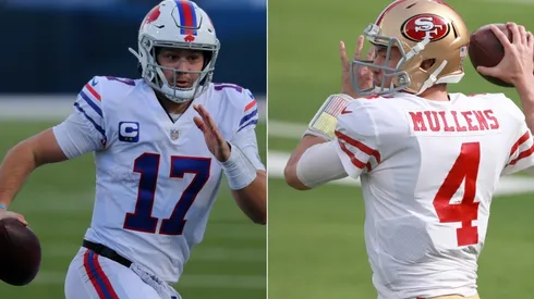 Josh Allen (left) & Nick Mullens. (Getty)